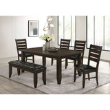 Tufted Upholstered Dining Bench - Brown
