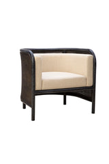 Montgomery - Cane Chair - Black / Beige