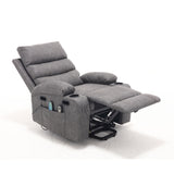 Cozy Electric Power Lift Recliner Chair Sofa For Elderly With Vibration Massage And Lumbar Heat