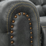 Reclining Sofa - Gray - Faux Leather