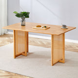 Dining Table With Imitation Rattan Design For Dining Room