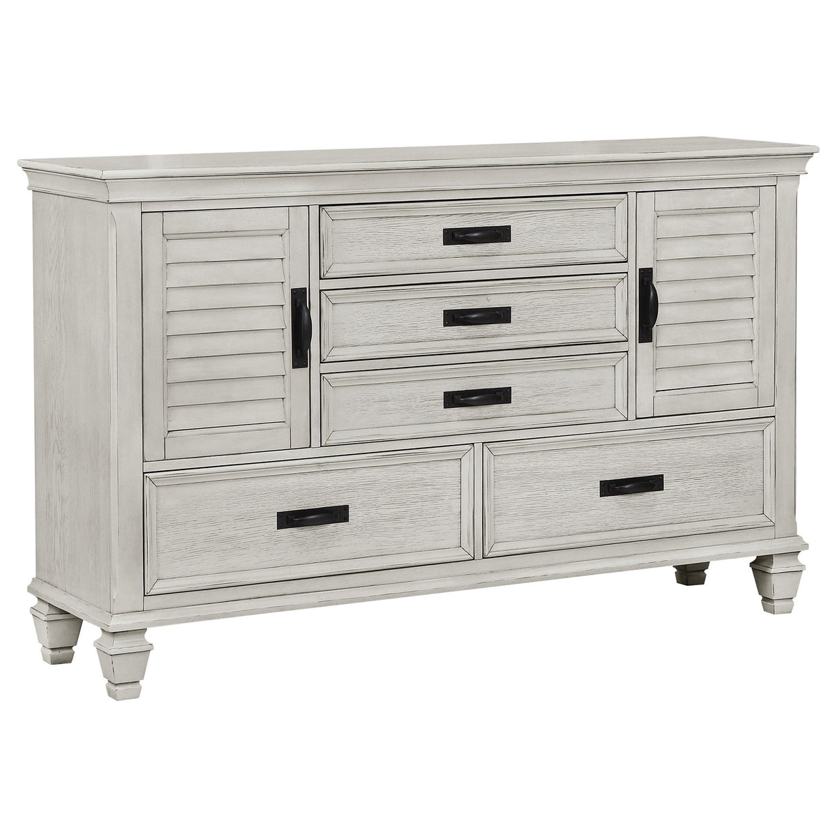 Lockeford - 4 Piece Queen Size Bedroom Set With Coordinated Mirror - White