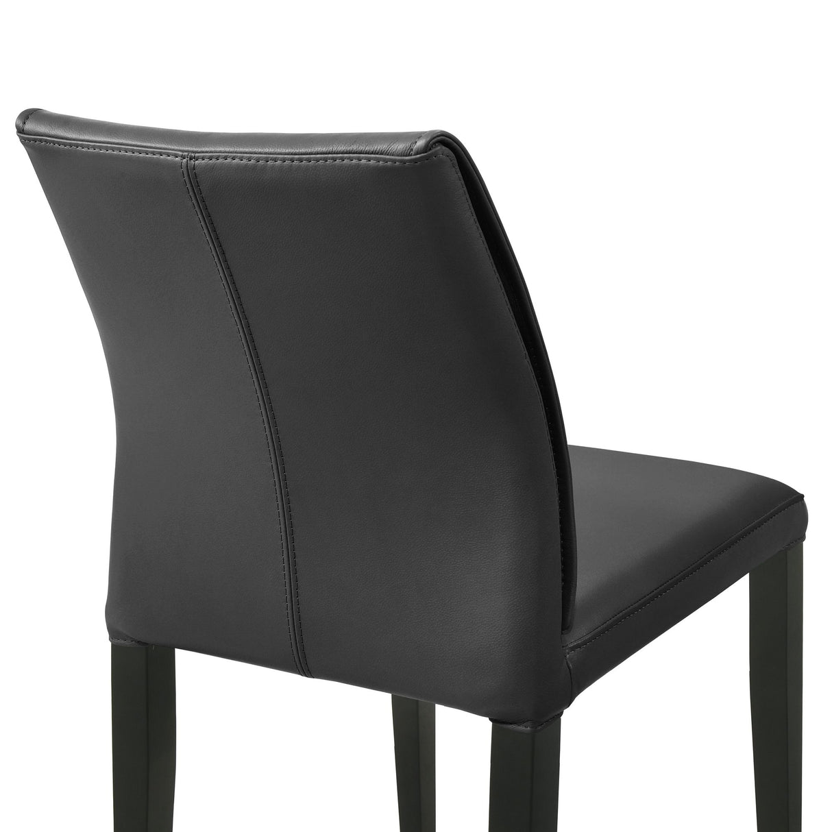 Velena - Full Back Top Grain Leather Upholstered Wood Dining Chairs (Set of 2) - Black