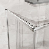 Corner Sliding Shower Door & Base Combo No Drain Kit