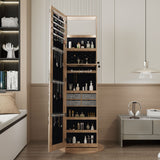 Swivel Jewelry Cabinet With Full Length Mirror