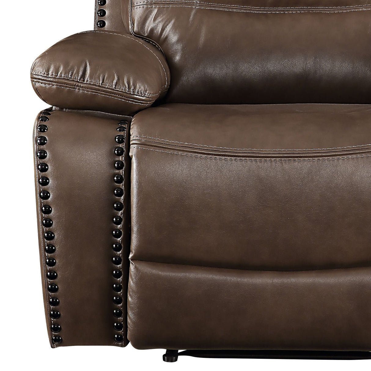 Aashi - Leather Gel Match Recliner Chair - Brown - Reclining Chairs - Alpine Outlets