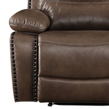 Aashi - Leather Gel Match Recliner Chair - Brown - Reclining Chairs - Alpine Outlets