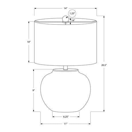 Modern Lighting, Table Lamp, Ceramic - Cream