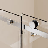 Frameless Single Sliding Shower Door, Sgcc Tempered Glass, Reversible