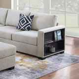Contemporary Sectional Sofa 4 Piece Set With Built In Shelves L - Shaped Design
