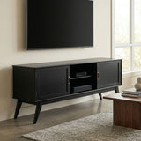 Draper - Handcrafted Mid Century Low TV Media Stand