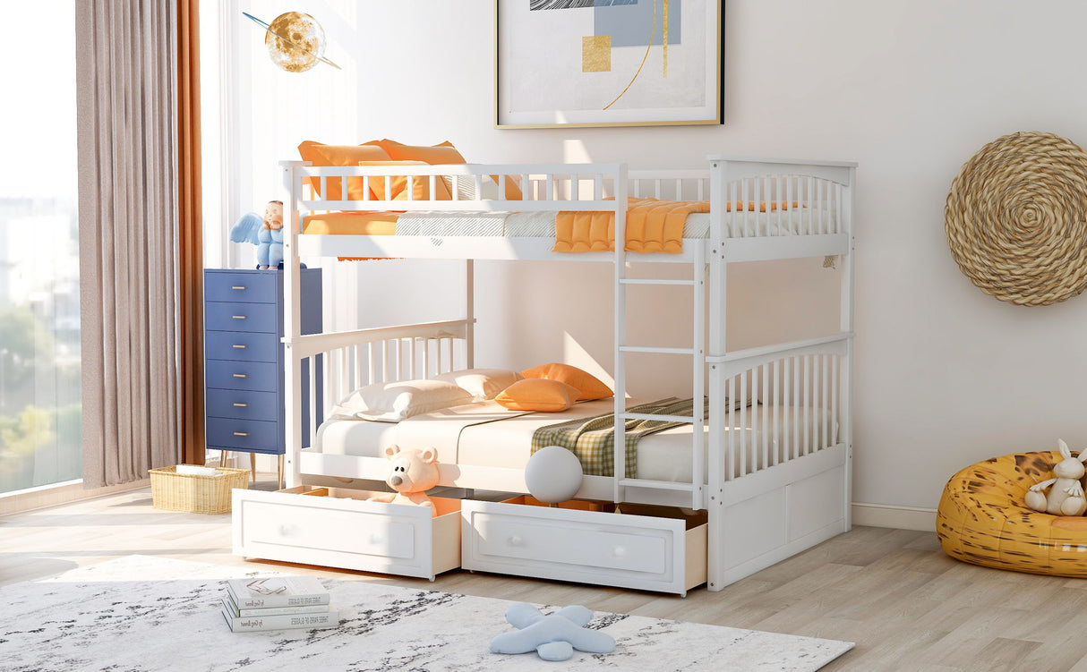 Bunk Bed With Drawers, Convertible Design