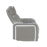 Electra - Power Reclining Loveseat With Power Headrests, Console, Speakers, Massage, LED Lighting And USB Control