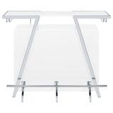 Katia - Wine Cabinet With LED Home Bar, 12 Bottle Storage - Gloss White