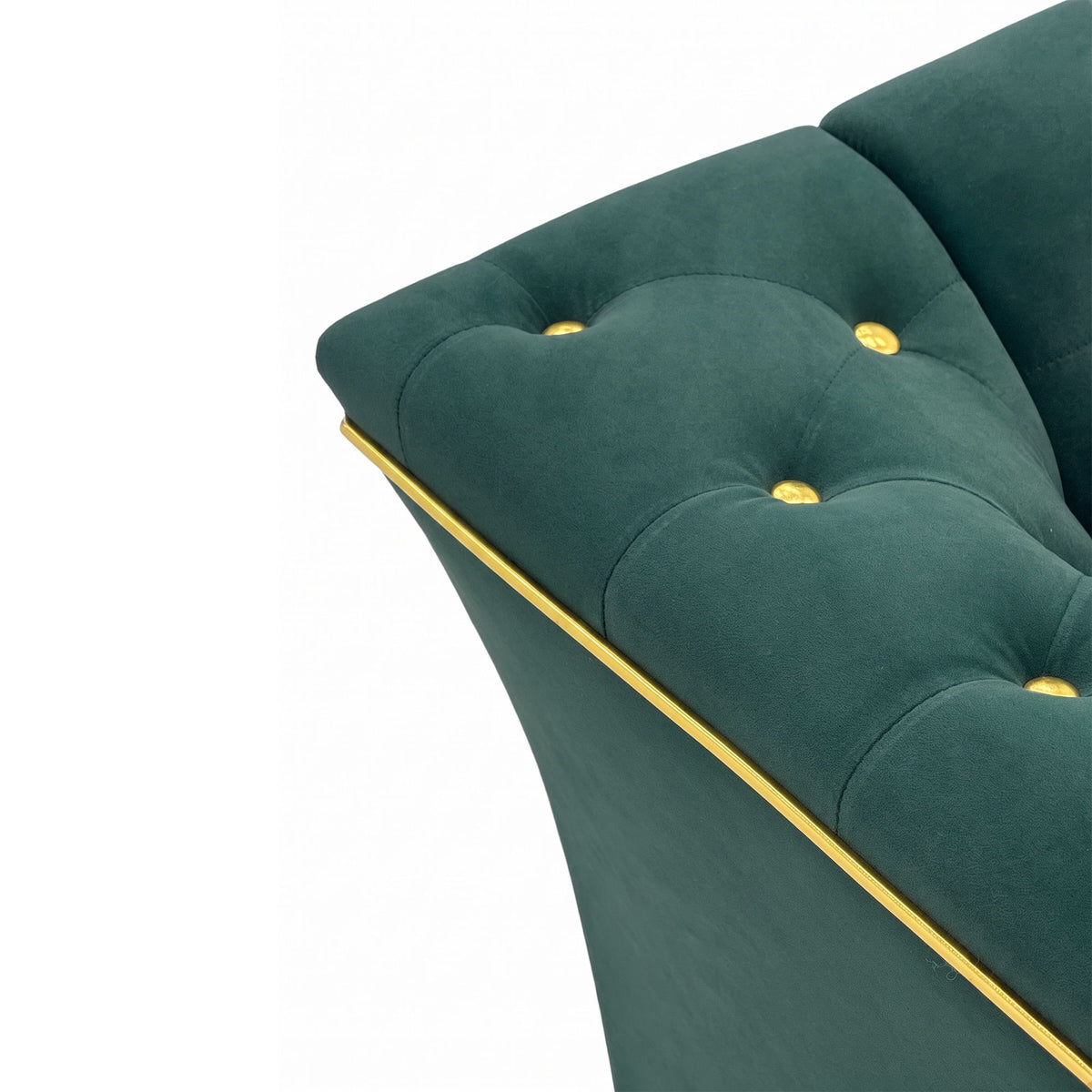 3 Person Sofa With Deep Seat, Tufted Backrest