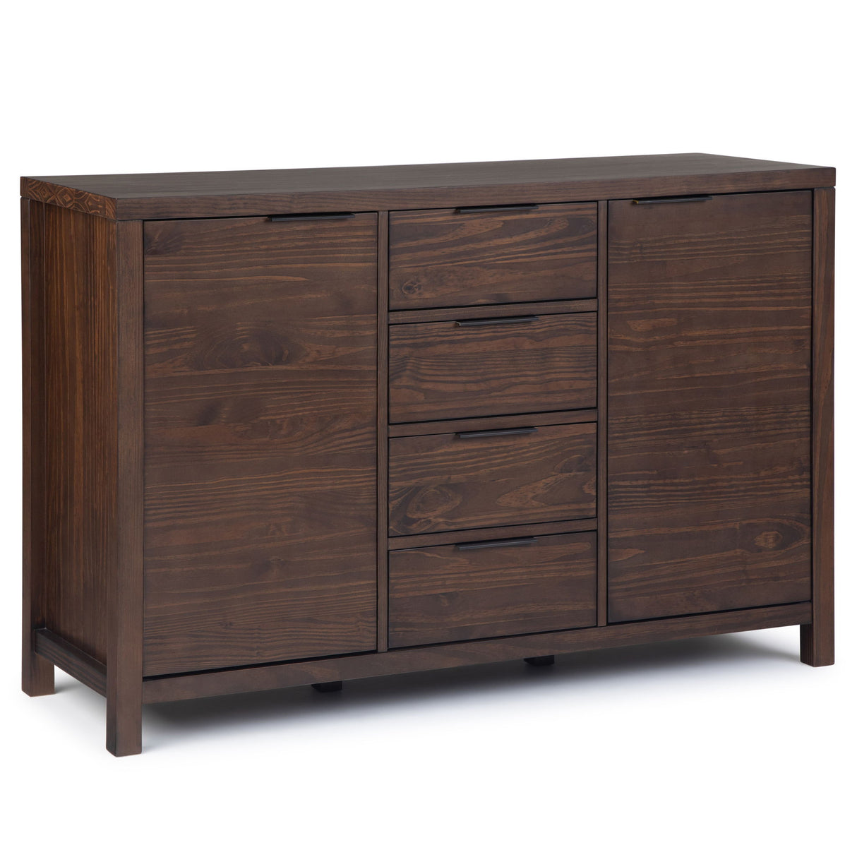 Sideboard Buffet Dining Room Cabinet Solid Wood Storage 54x36in