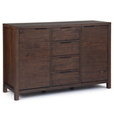 Sideboard Buffet Dining Room Cabinet Solid Wood Storage 54x36in