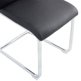 Modern Dining Chairs With Padded Seat, Metal Legs