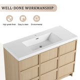 Freestanding Bathroom Vanity With Sink & 2 Soft Close Cabinet Doors