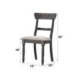 Leventis - Linen Weathered Side Chair (Set of 2) - Light Brown - Chair Sets - Alpine Outlets