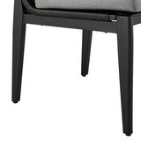 Cayman - Outdoor Patio Dining Chairs In Aluminum With Gray Cushions - (Set Of 2)