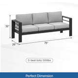 Outdoor Patio Set, All-Weather With Thick Cushions