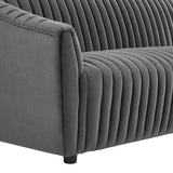 68 - Inch Announce Performance Velvet Channel Tufted Loveseat - Loveseats available at Alpine Outlets in Denver