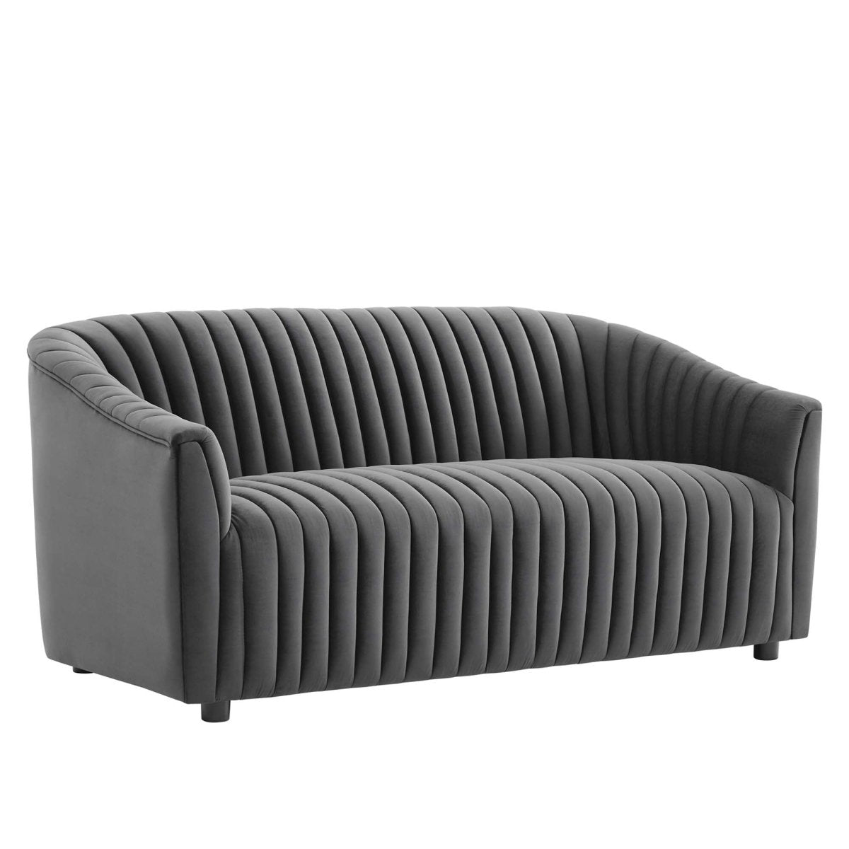 68 - Inch Announce Performance Velvet Channel Tufted Loveseat - Loveseats available at Alpine Outlets in Denver