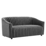 68 - Inch Announce Performance Velvet Channel Tufted Loveseat - Loveseats available at Alpine Outlets in Denver
