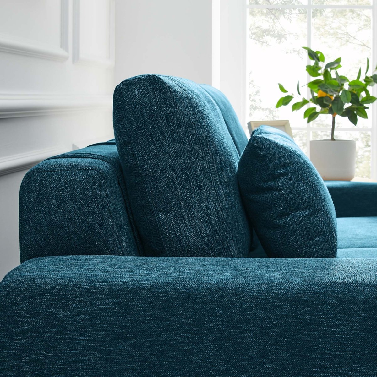 68 Inch Modern Upholstered Fabric Loveseat - Loveseats available at Alpine Outlets in Denver