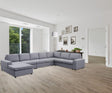 Hayden - Linen 7 Seat Reversible Modular Sectional Sofa Chaise - Stationary Sectionals - Alpine Outlets