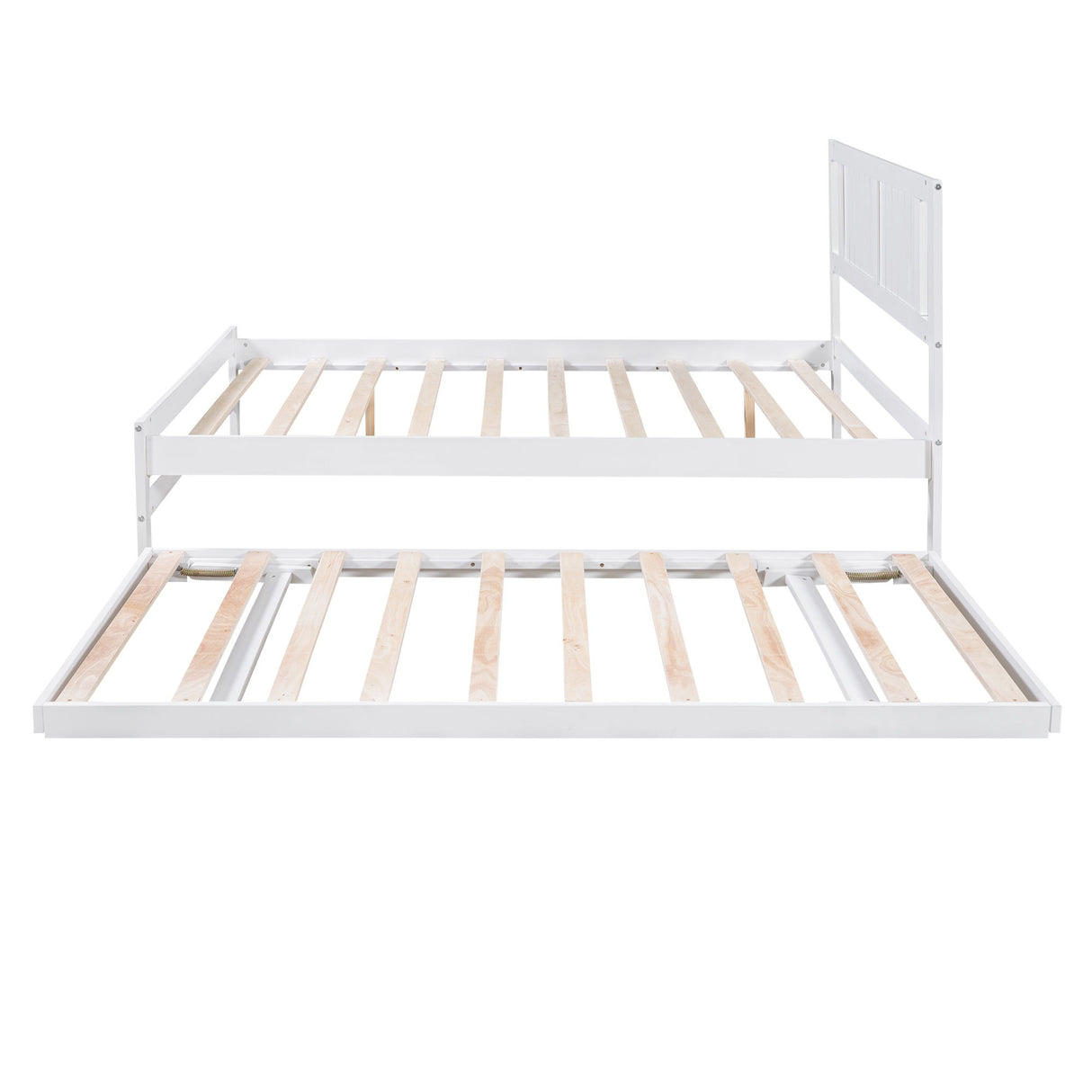 Platform Bed With Adjustable Trundle