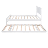 Platform Bed With Adjustable Trundle