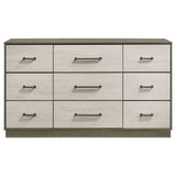 Edmondson - 9 Drawer Dresser With Hidden Jewelry Tray - Natural / Gray