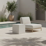 Minerra - Indoor Outdoor Side Table - White Concrete Finish