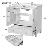 Bathroom Vanity With Sink, Cabinet With Adjustable Shelf And Drawer Divider