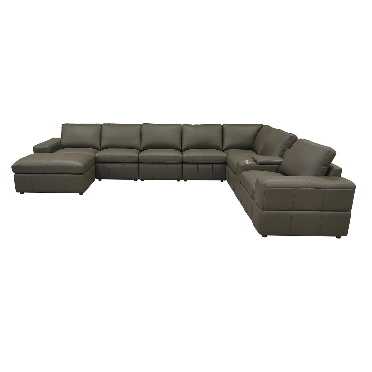 Modular Sectional With Large Square Arms, Custom Configuration