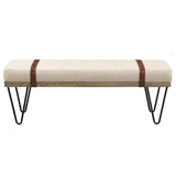 Karis - Upholstered Accent Bench - Beige