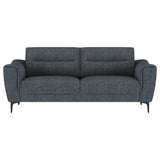 Oberle - 2 Piece Upholstered Sofa Set With Pocket Coil Seating - Charcoal