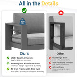 Outdoor Patio Set, All-Weather With Thick Cushions