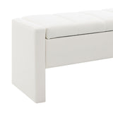 Modern Upholstered Large Bed End Bench With Storage