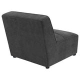 Ortega - Upholstered Armless Chair - Charcoal
