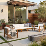 3 Piece Outdoor Sectional Sofa Set