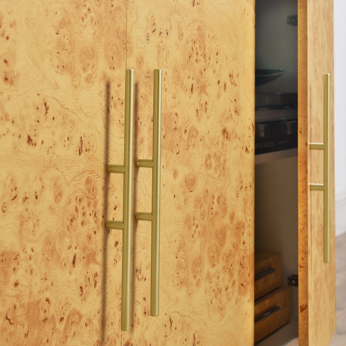 69 Inch Burl Wood Sideboard Buffet TV Stand - TV Stands available at Alpine Outlets in Denver