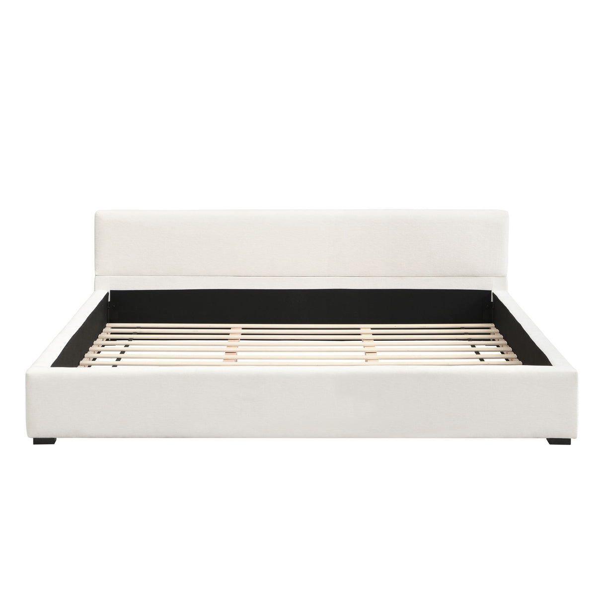 Elegant Wide Edge Bed With Soft Upholstered