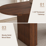 Modern Farmhouse Oval Dining Table With Slim Base