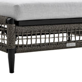 Alegria - Outdoor Patio Adjustable Chaise Lounge Chair In Aluminum With Gray Rope And Cushions