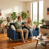 Loveseat Sofa, 2 Seat Couch With Removable Cushion For Living Room