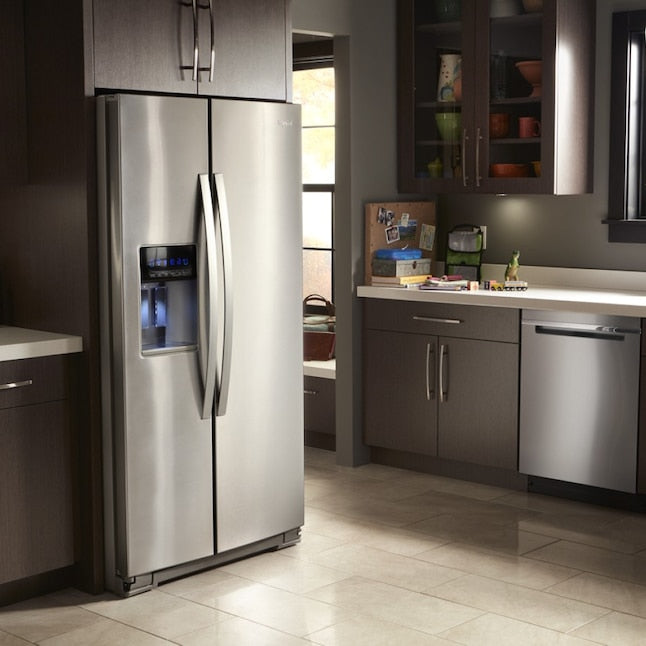 Whirlpool 20.6-cu ft Counter-Depth 36-in Wide Side-by-Side Refrigerator with Ice Maker