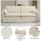 Shane - Sofa With 2 Pillows - Beige